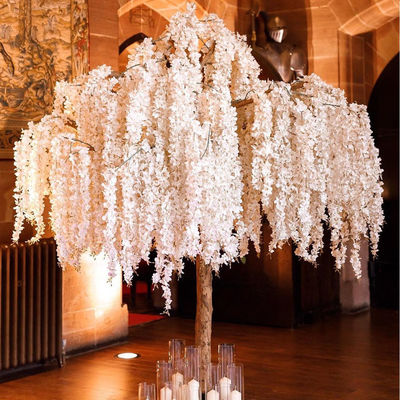 Arbres de fleur de glycine d'ODM faux, arbre de glycine de Faux de fibre de verre pour d'intérieur