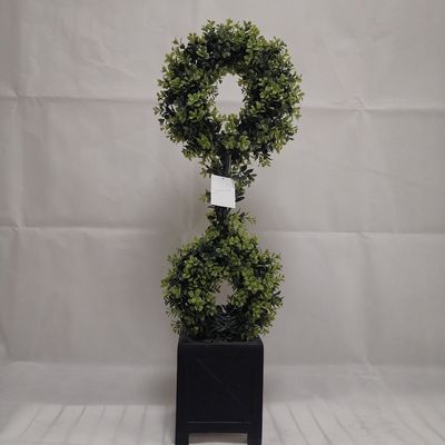 Arbres verts artificiels en plastique renforcés, boules de buis de Faux de 1m extérieures